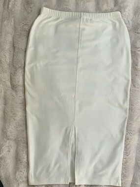 ASOS Cream Midi Pencil Skirt